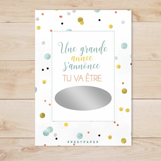 Carte A Gratter Annonce Grossesse Future Mamie Sweet Paper
