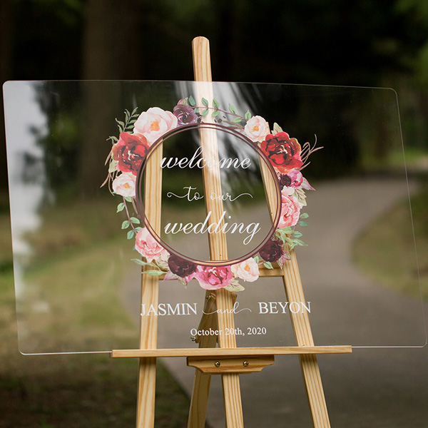 Panneau acrylique transparent en plexiglas, feuille de plastique  transparente, panneau décoratif de mariage, taille personnalisée, cadeau de  bricolage
