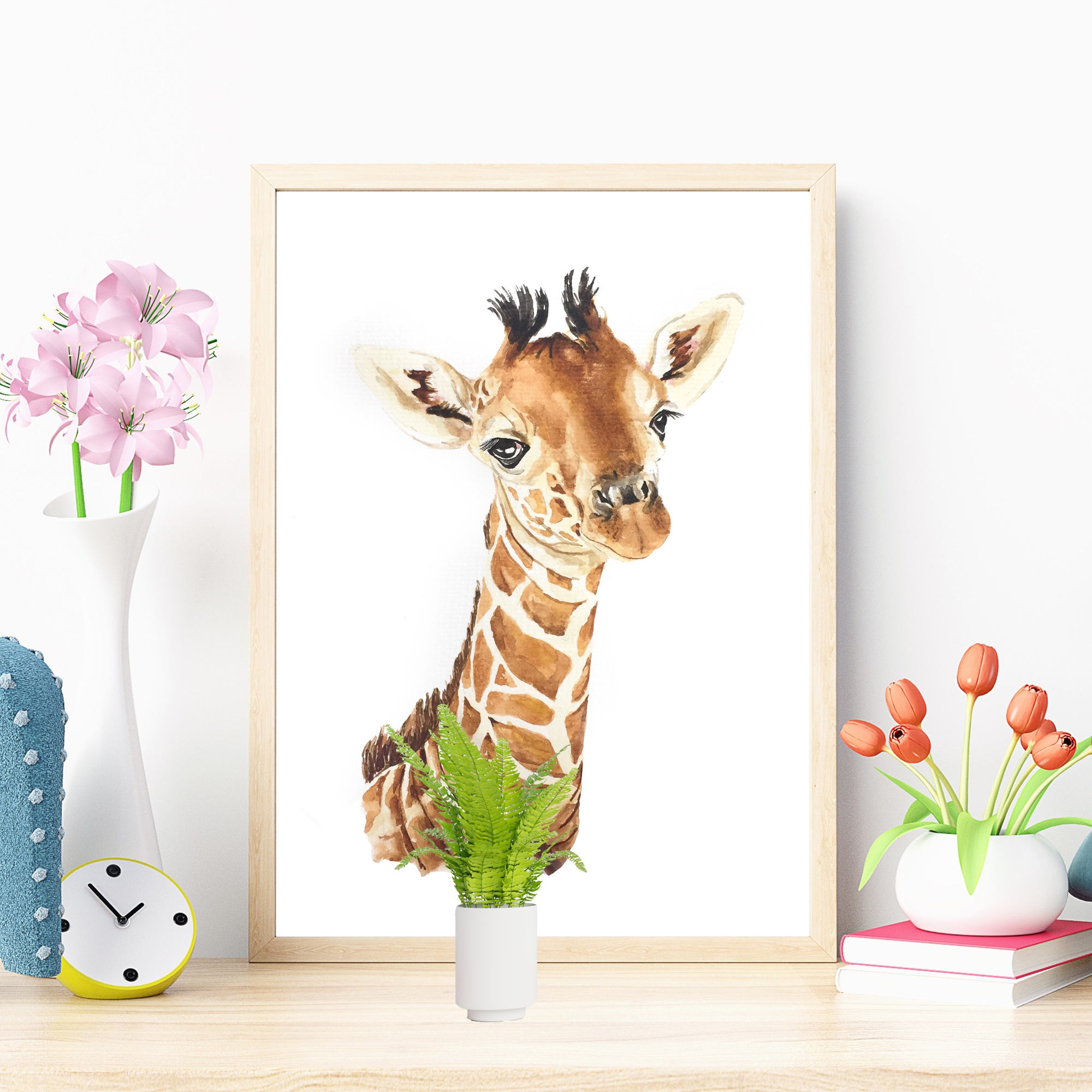 Set d'affiche animaux de la forêt aquarelle- Affiche chambre bébé